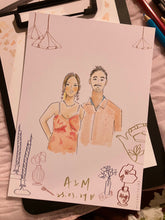 Load image into Gallery viewer, Melbourne_live_wedding_illustration_live_guest_illustration_live_event_illustration_melbourne_event_illustrator_melbourne_event_artist_live_event_illustrator_after_event_service_Live_fashion_illustrator4.jpg