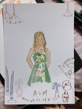 Load image into Gallery viewer, Melbourne_live_wedding_illustration_live_guest_illustration_live_event_illustration_melbourne_event_illustrator_melbourne_event_artist_live_event_illustrator_after_event_service_Live_fashion_illustrator7.jpg
