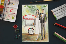 Load image into Gallery viewer, Custom Wedding Fashion Illustration
